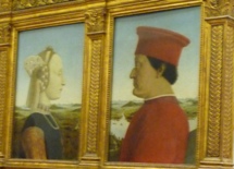ウフィッツィ美術館　ピエロ・デッラ・フランチェスカ『ウルビーノ公・公妃肖像画』